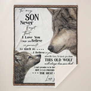 Auf mein Sohn Geschenk, Mama und Sohn, Liebe Brief Sherpadecke