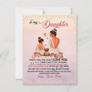 Auf mein Tochtergeschenk, meine Tochter und Mama,  Einladung