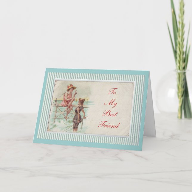 Auf meine beste Freundschaftskarte Karte (Vorderseite)