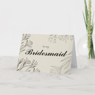 auf meine Bridesmaid-Karte Karte