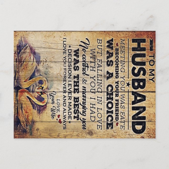 Auf meine Husband-Dekoration | Jubiläumsveranstalt Ankündigungspostkarte (Vorderseite)