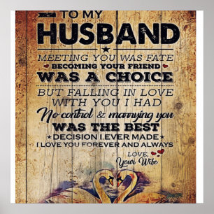 Auf meine Husband-Dekoration   Jubiläumsveranstalt Poster