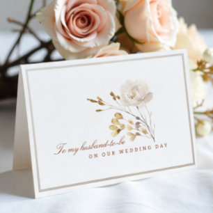 Auf meine "Husband to-be Wedding Day"-Herbstkarte Dankeskarte