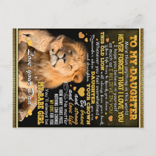 Auf meine Löwe Ehefrau Geburtstagsgeschenk, Liebe Postkarte