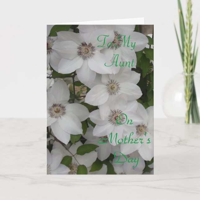 Auf meine Tante am Muttertag Karte (Vorderseite)