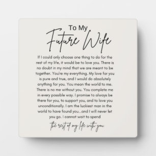 Auf meine zukünftige Ehefrau Fotoplatte