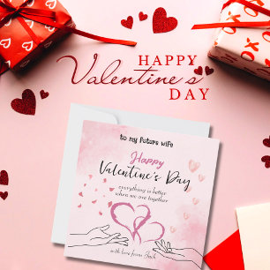 Auf meine zukünftige Ehefrau Valentine Liebe Card Feiertagskarte