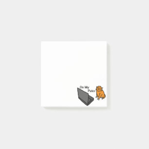 Auf meinem Computer Lustige Computer Orange Katze  Post-it Klebezettel