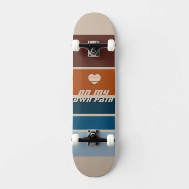Auf meinem eigenen Weg Skateboard (Vorderseite)