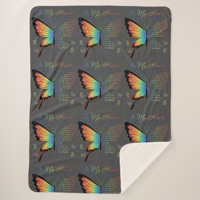 Auf meinem Herzen Sherpa-Decke Sherpadecke (Vorderseite)