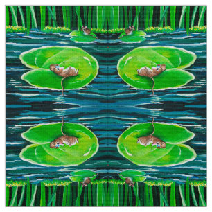 Auf meinem Lily Pad schweben Stoff