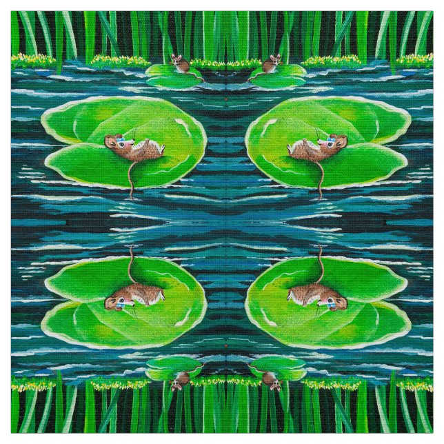 Auf meinem Lily Pad schweben Stoff (Muster)