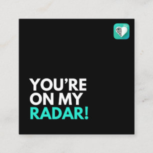 Auf meinem Radar Quadratische Visitenkarte