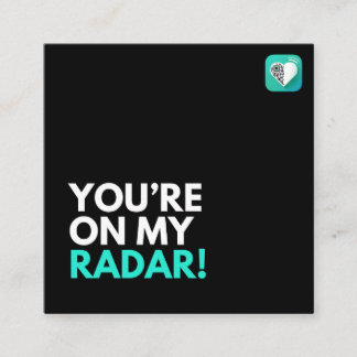 Auf meinem Radar Quadratische Visitenkarte