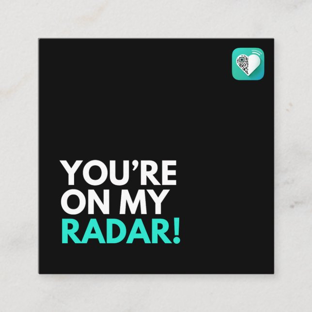 Auf meinem Radar Quadratische Visitenkarte (Vorderseite)