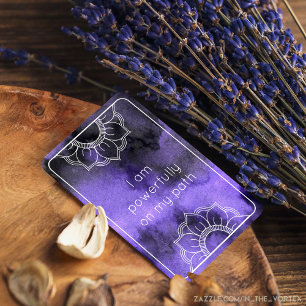 Auf meinem Weg Lila Wasserfarbenkarte Einladung