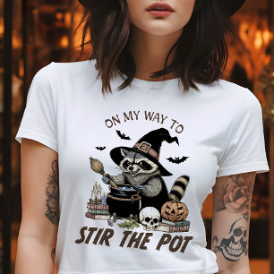 Auf meinem Weg umrühren Sie das Vintage Raccoon Ha T-Shirt