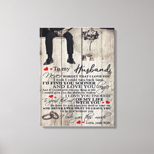 Auf meinen Brief, Liebe zitiert Geschenke Leinwanddruck