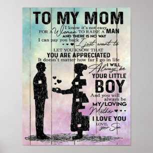 Auf meinen Mama-Brief, das beste Geschenk für Mama Poster