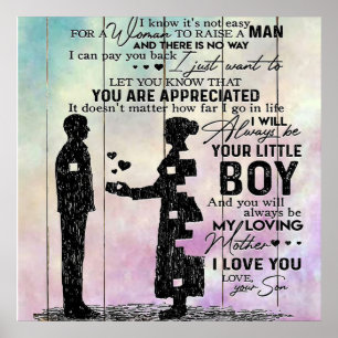 Auf meinen Mama-Brief, das beste Geschenk für Mama Poster