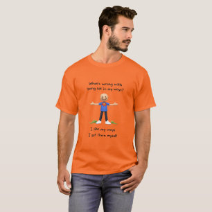 Auf meinen Wegen festgelegt (2) Männlich P T-Shirt