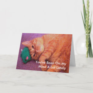 Auf meiner Mind Cat Valentine Day Card Feiertagskarte