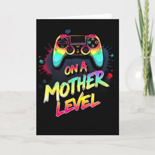 Auf Mutterebene zum Muttertag Gamer-Mutter Retro-C Karte