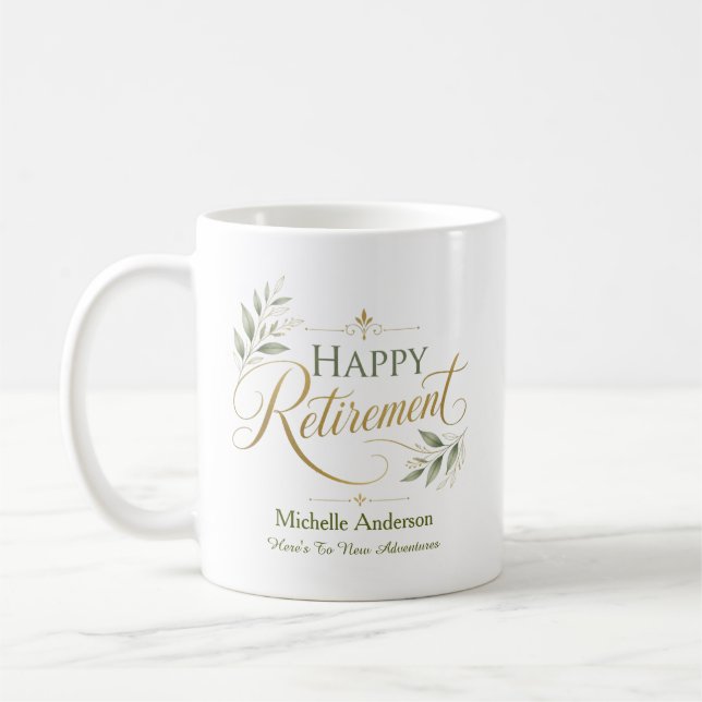 Auf Neue Abenteuer - Personalisierter Name Kaffeetasse (Links)