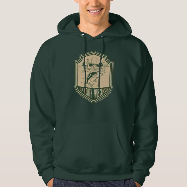 Auf Nordwisconsin Abzeichen Hoodie (Vorderseite)