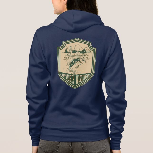 Auf Nordwisconsin Abzeichen Hoodie (Rückseite)