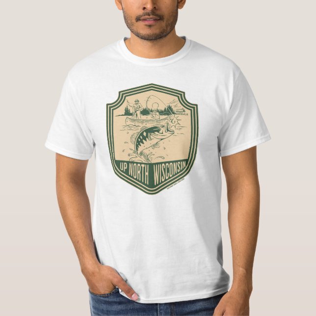 Auf Nordwisconsin Abzeichen T-Shirt (Vorderseite)
