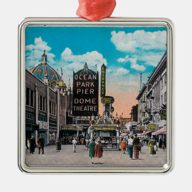 Auf Ozean-Front, Ozean-Park Nord schauen Silbernes Ornament (Vorne)