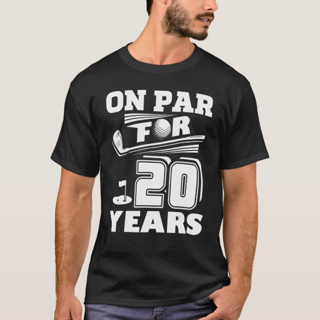 Auf Par für 20 Jahre Golf Player Golfer 20. Geburt T-Shirt (Vorderseite)