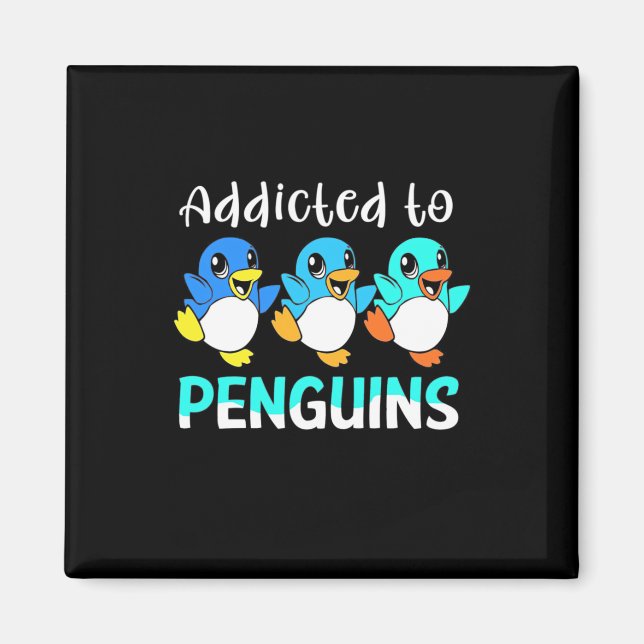 Auf Pinguine aufgepasst Magnet (Vorne)