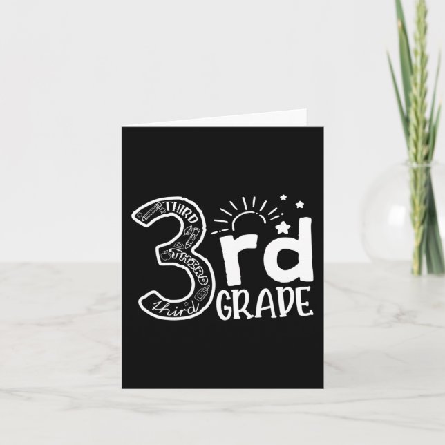 Auf Platz 3 des Lehrerplatzes und Stufe B Karte (Vorderseite)