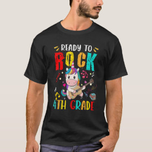 Auf Rock 4. Klasse geklatscht Gitarre spielen T-Shirt
