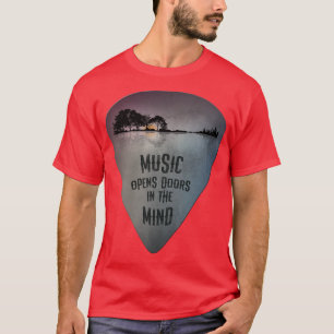 AUF RÜCKSEITE Plektrum Bedrückte Seen Reflections  T-Shirt