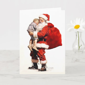 Auf Santa warten Karte
