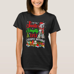 Auf Santas unartiger Liste Xmas Sibirischer Husky T-Shirt