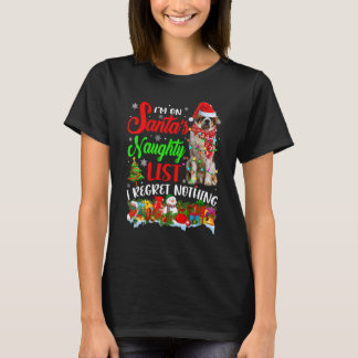 Auf Santa's Ungezogen Liste Weihnachten Bernard T-Shirt
