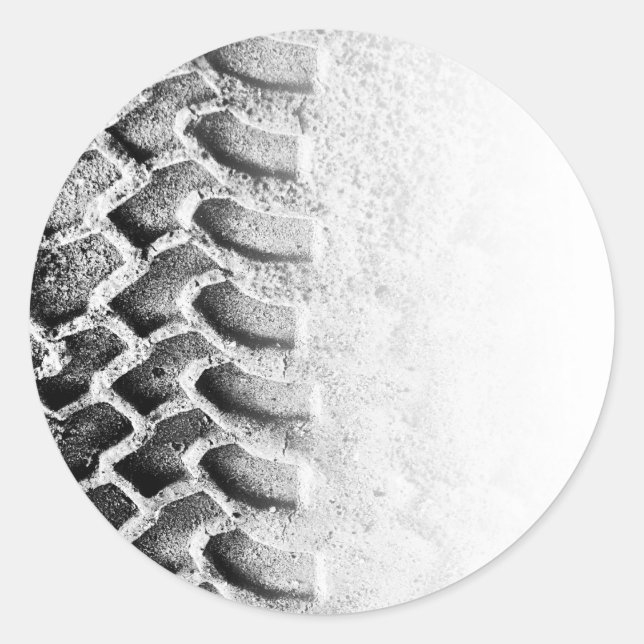 Auf Schiene Runder Aufkleber (Vorderseite)