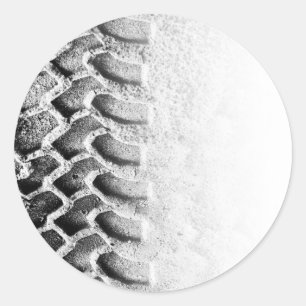 Auf Schiene Runder Aufkleber