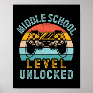 Auf Schulebene unverschlossenes Videospiel zurück Poster