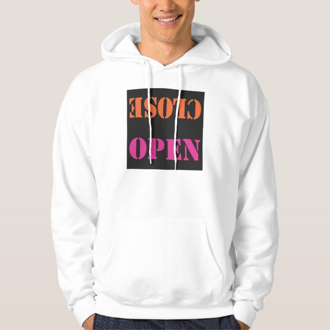 AUF SCHWARZ NAH ÖFFNEN HOODIE (Vorderseite)