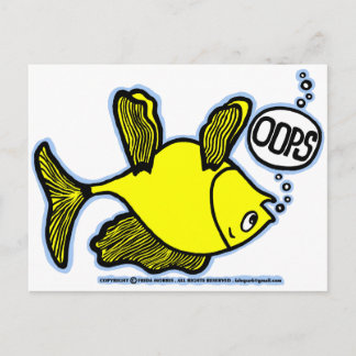 Auf Seite Fisch! Postkarte