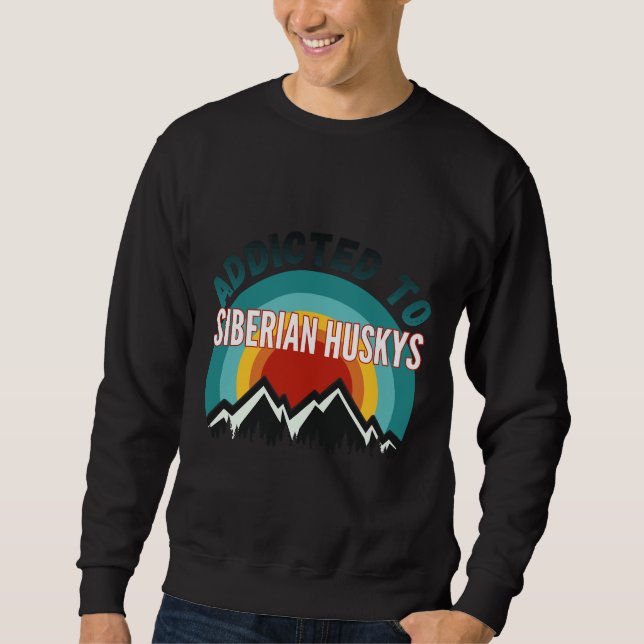 Auf sibirischen Husky-Hund angewiesen Sweatshirt (Vorderseite)