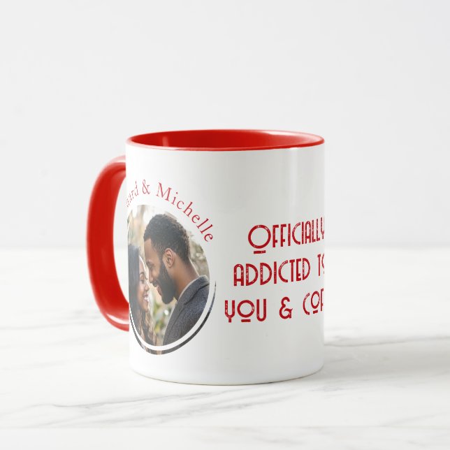 Auf Sie zugeschnitten & Coffee Quote Round Shape F Tasse (Vorderseite Links)