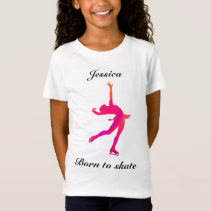 Auf Skate Geborene Mädchen Abbildung Skaten T - Sh T-Shirt