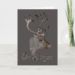 Auf Slayer Reindeer Christmas Karte