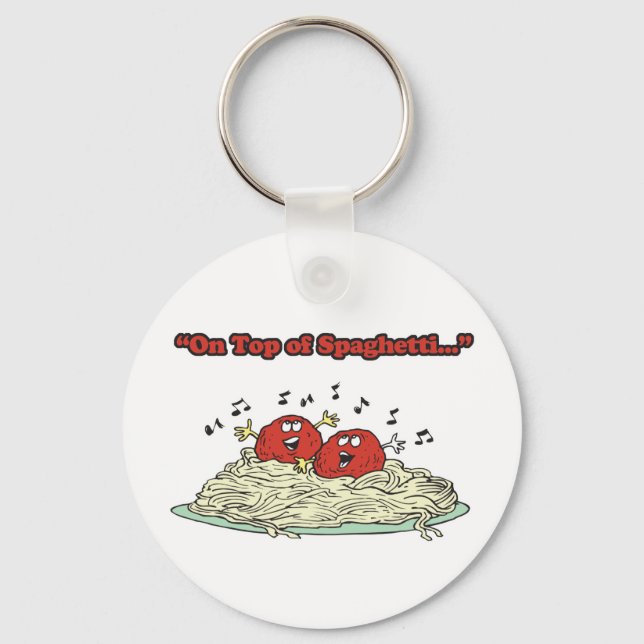 auf Spaghetti, die Fleischbällchen singen Schlüsselanhänger (Vorderseite)